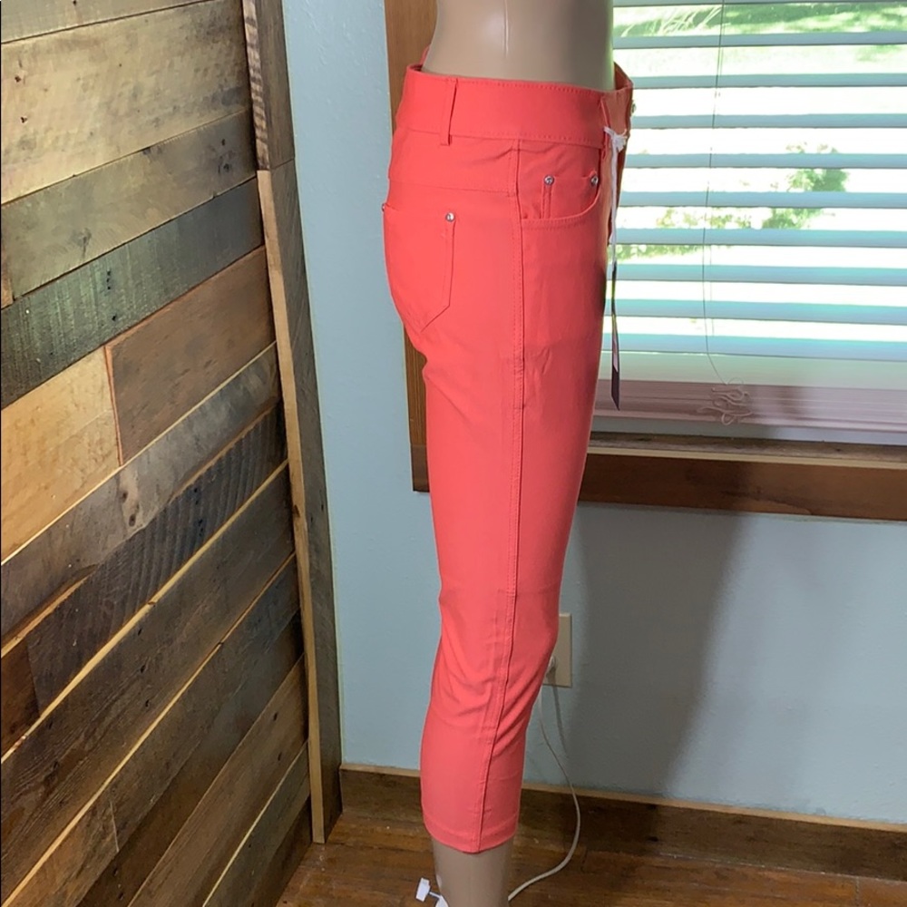 Yelete Coral Capri Stretch Jeggings Large NWT - Picture 4 of 7